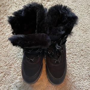 Faux Fur Zigi black boots